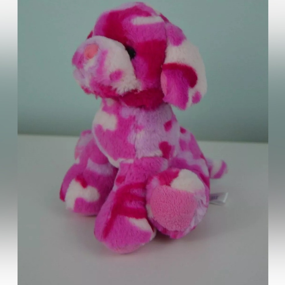 RBI Puppy Dog Plush Stuffed Animal Toy Pink White Camo Camouflage Wilcor